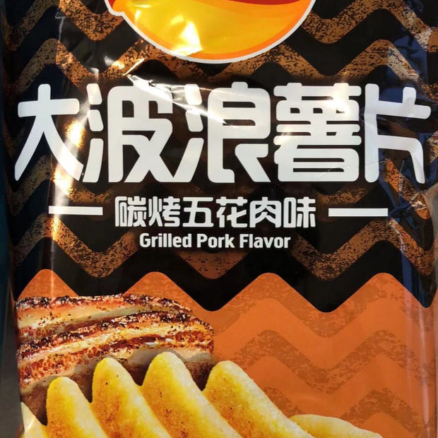 Chips Lay‘s (saveur porc grillé) 乐事 炭烤五花肉味 大波浪薯片