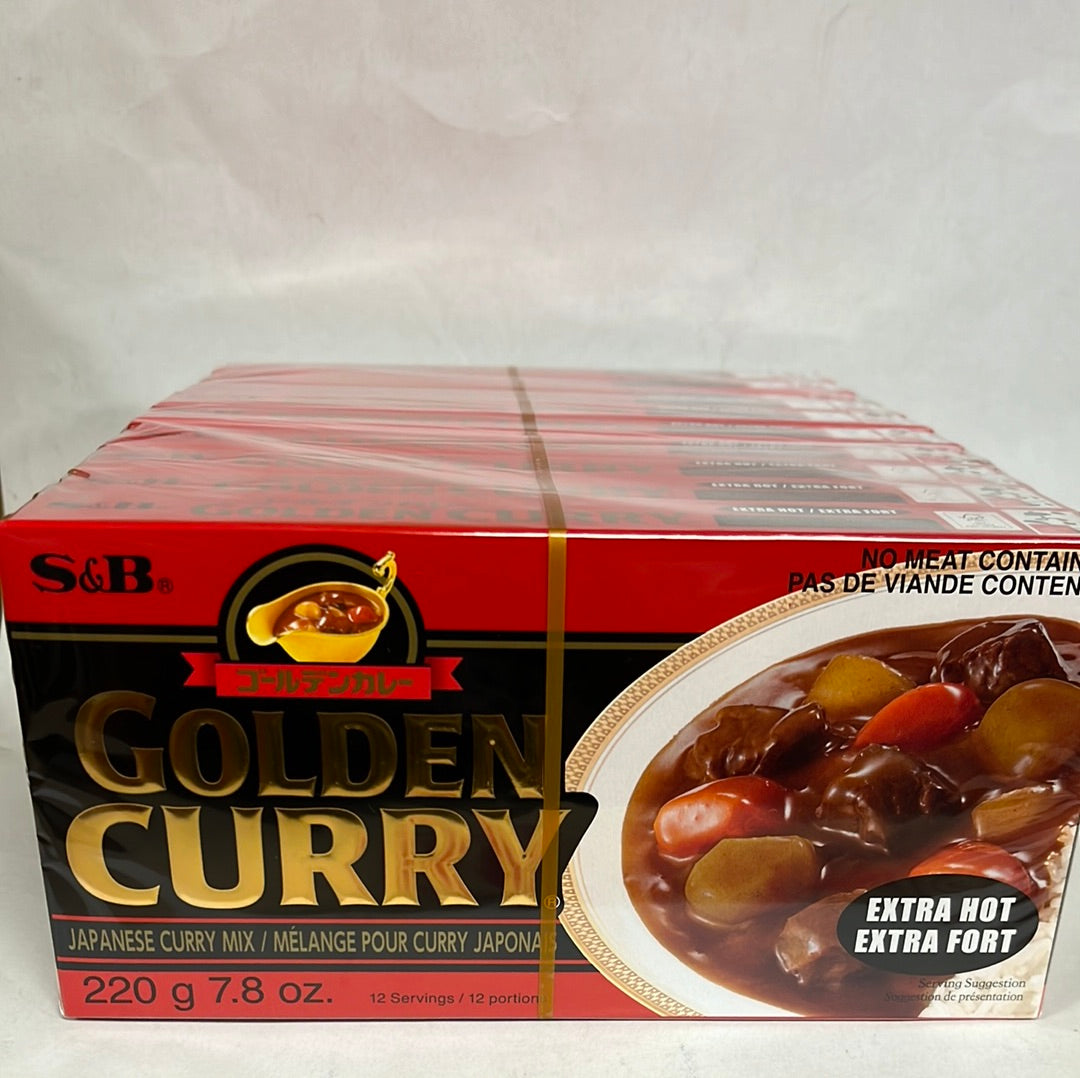 GOLDEN CURRY - Mélange pour curry japonais épicé (moyen) lot de 2 :  : Epicerie