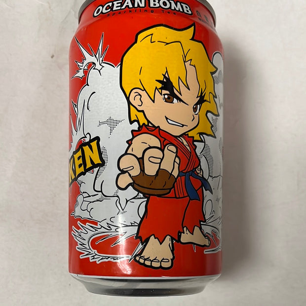 OCEANBOMB Street Fighter thé noir pétillant au raisin blanc 街霸 白葡萄味红茶气泡水330mL