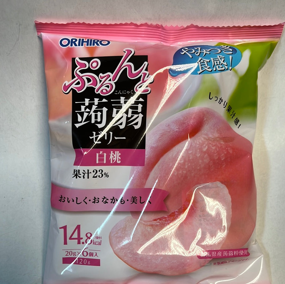 Jelly japonais (saveur de pêche blanche) ORIHIRO水蜜桃吸吸果冻 120g