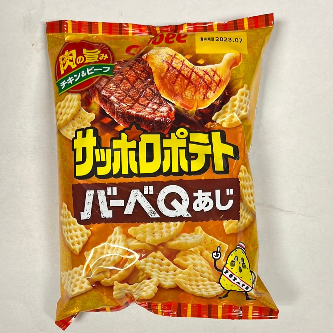 CALBEE chips (saveur viandes et légumes BBQ) 72g