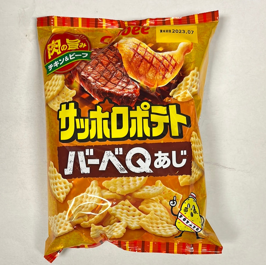 CALBEE chips (saveur viandes et légumes BBQ) 72g