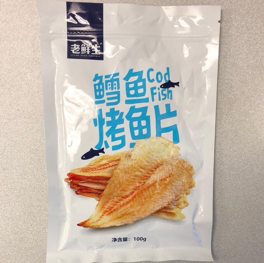 Tranche de morue séchée 老鲜生 鳕鱼 烤鱼片