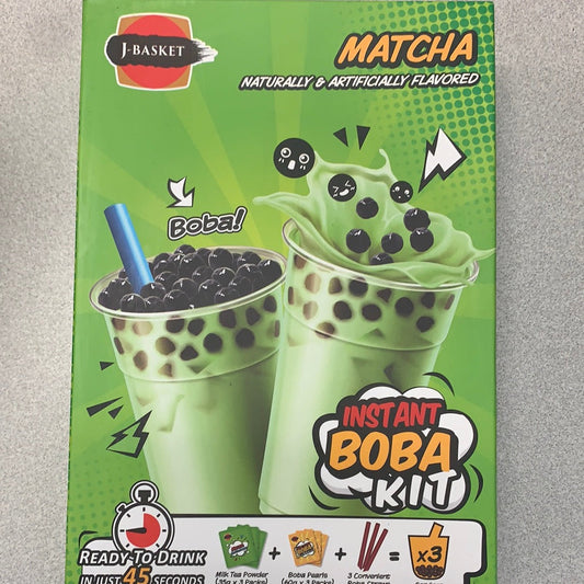 Thé au lait au perle BOBA instantané(matcha) J-BASKET 285g instant boba kit