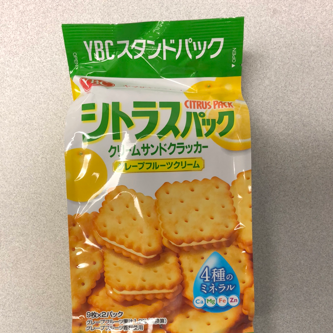 YBC citrus pack柠檬味日式夹心饼干18枚