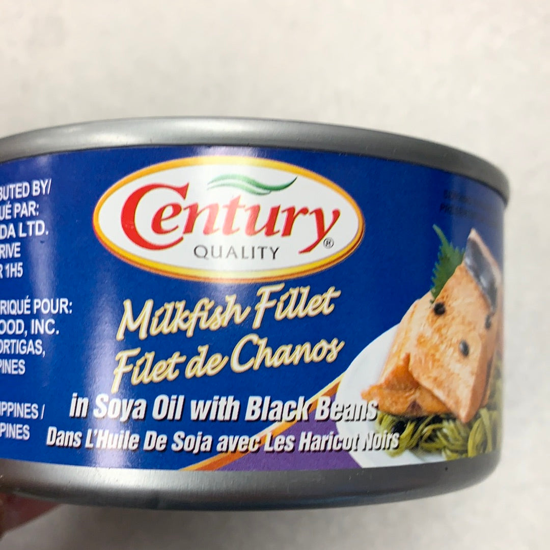 Milkfish fillet in soya oil with black beans Century180g