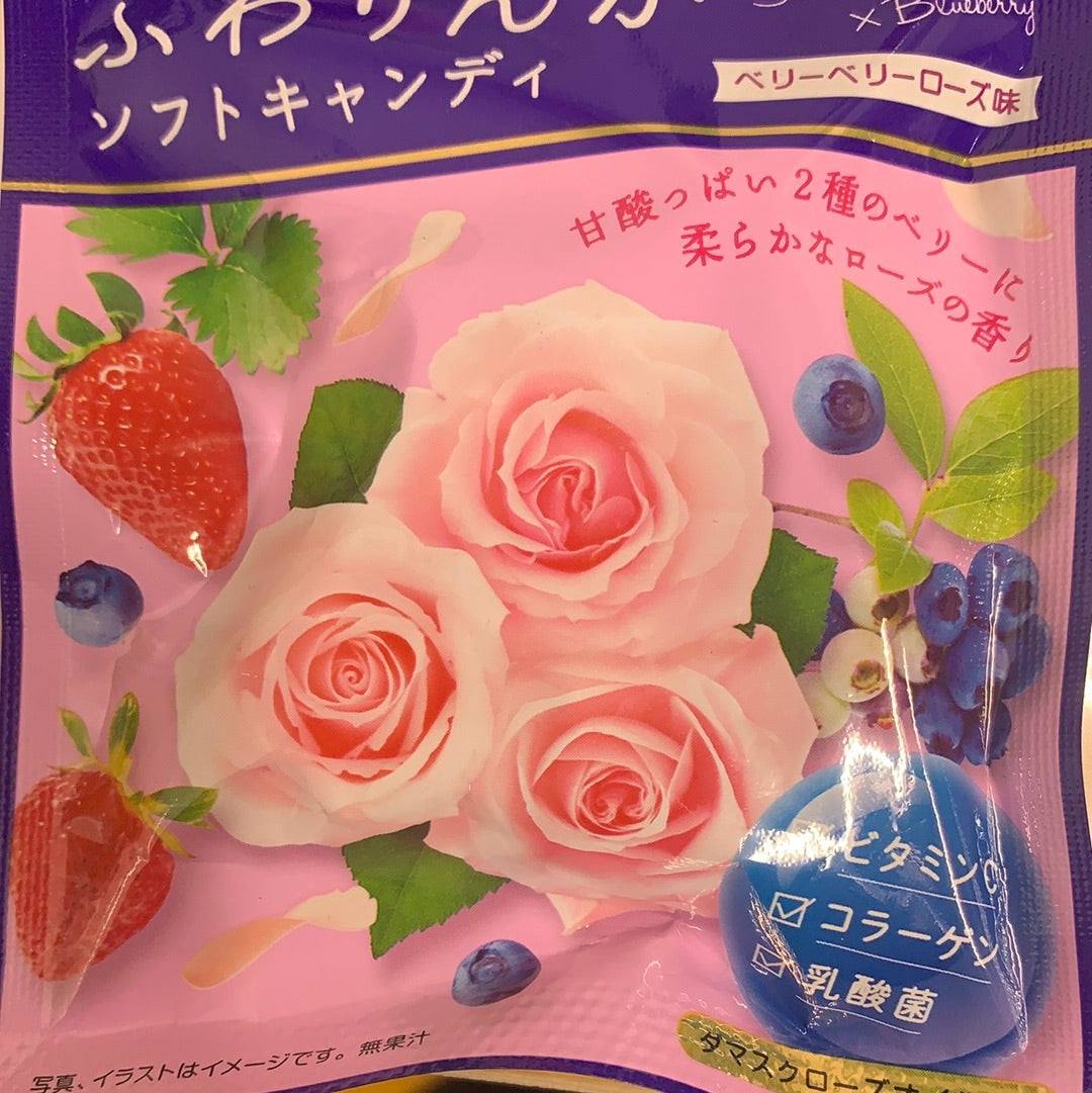 Bonbon japonais à la rose KRACIE 32g