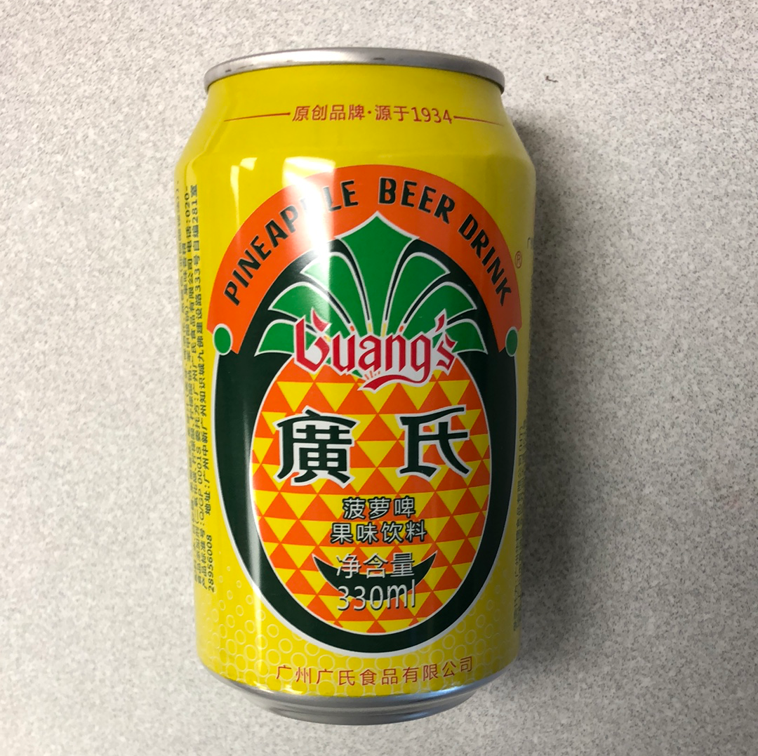 Soda (saveur ananas) 广式 菠萝啤汽水 330mL