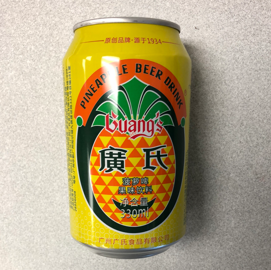 Soda (saveur ananas) 广式 菠萝啤汽水 330mL