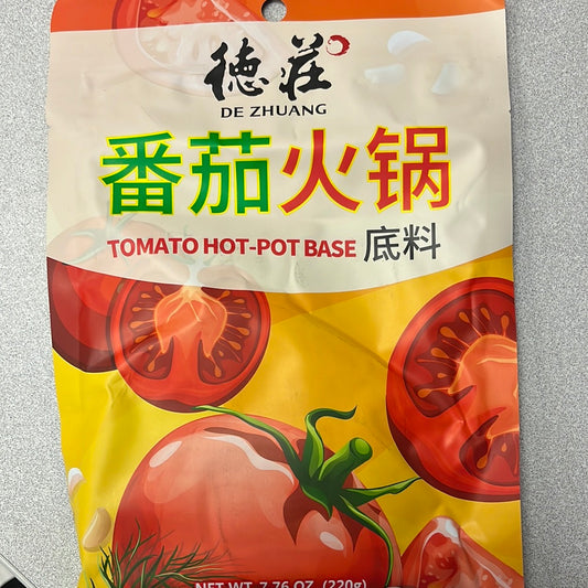 Base de fondue chinoise (saveur tomate) 德庄 番茄火锅底料