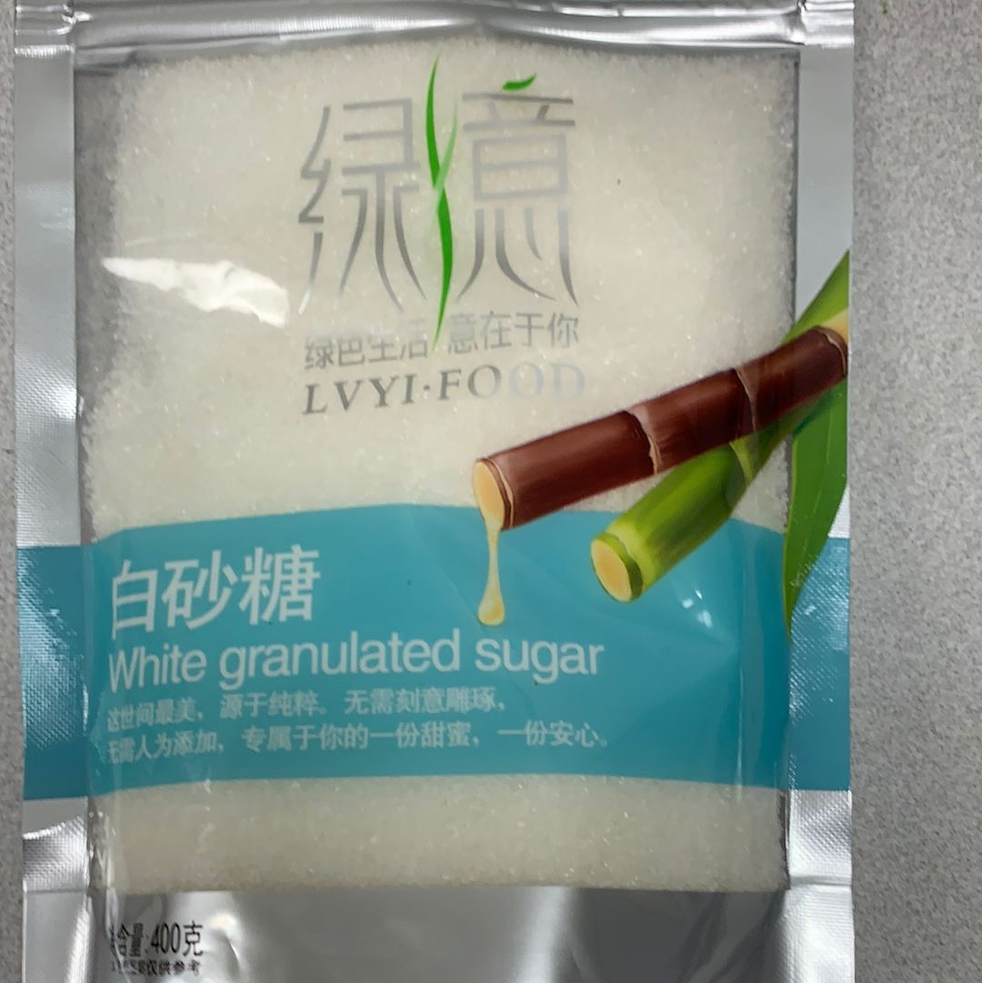 Sucre en poudre 绿意 白砂糖400g