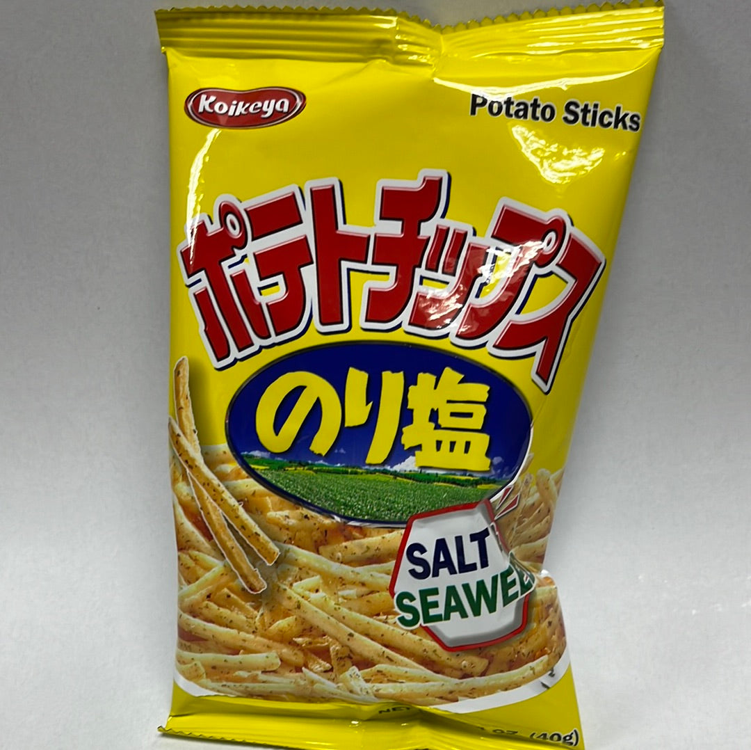 Chips en bâtonnet sel et algue KOIKEYA 🇯🇵湖池屋 海苔脆棒 40g