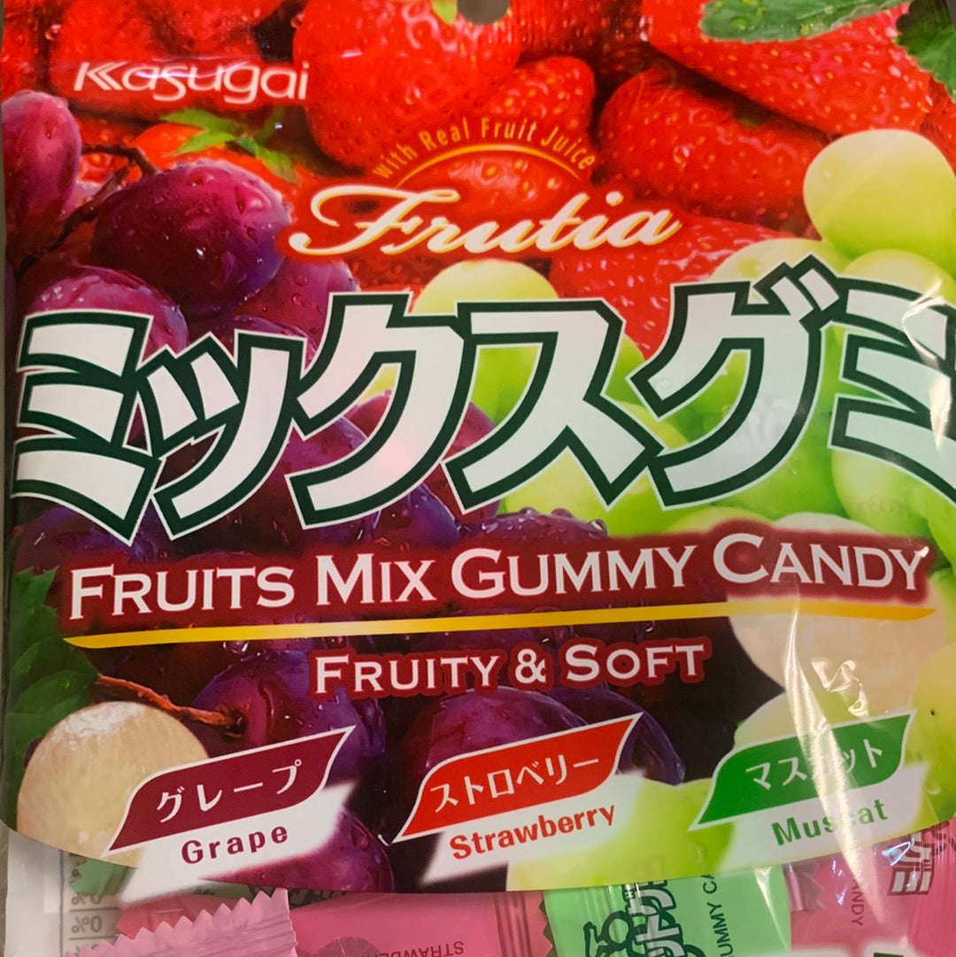 Bonbons japonais mous aux fruits assortis Kasugai (sans gluten) 102g