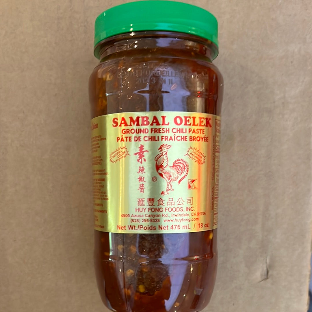 Sauce au Chili végétarienne SAMBAL OELEK素辣椒醬 510g