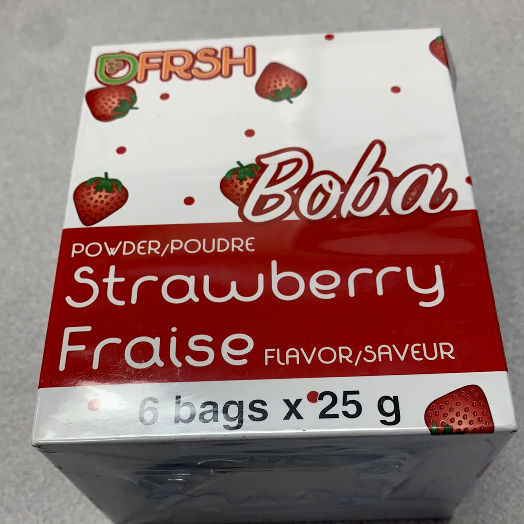 Poudre thé au lait BOBA(saveur fraise)25gx6