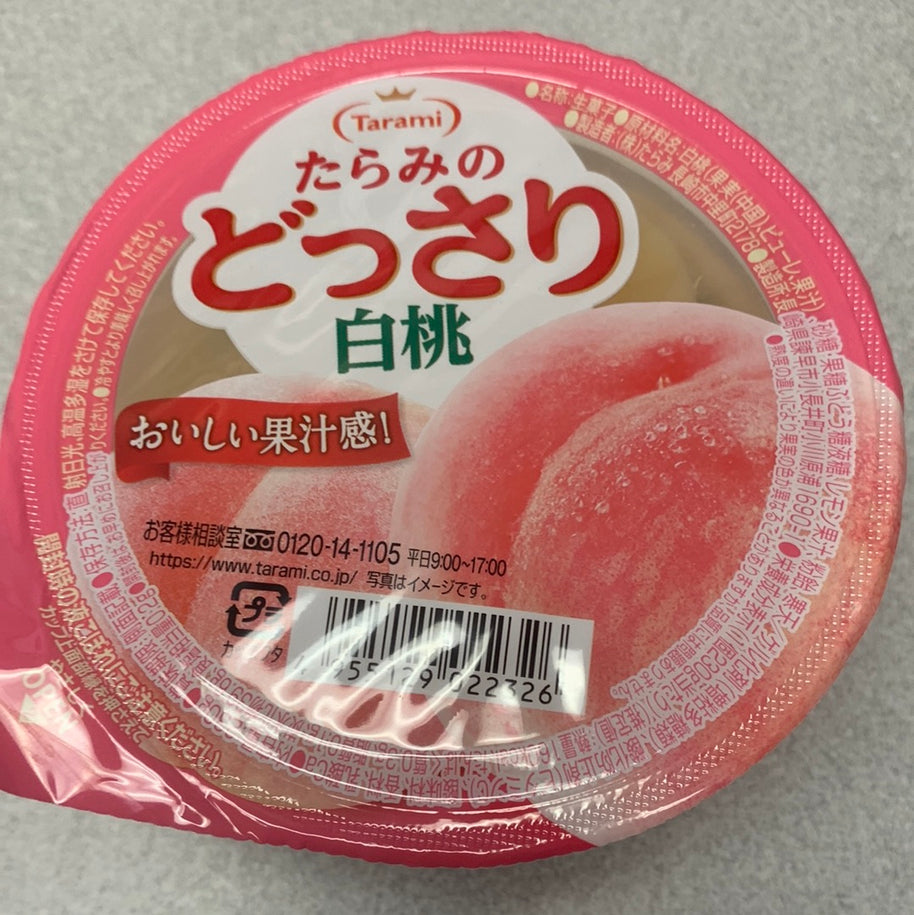 Gelée japonaise avec pêche blanche TARAMI 蜜桃味果肉果冻 230g