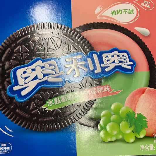 水晶葡萄+水蜜桃夹心 奥利奥 OREO (raisin+pêche)388g