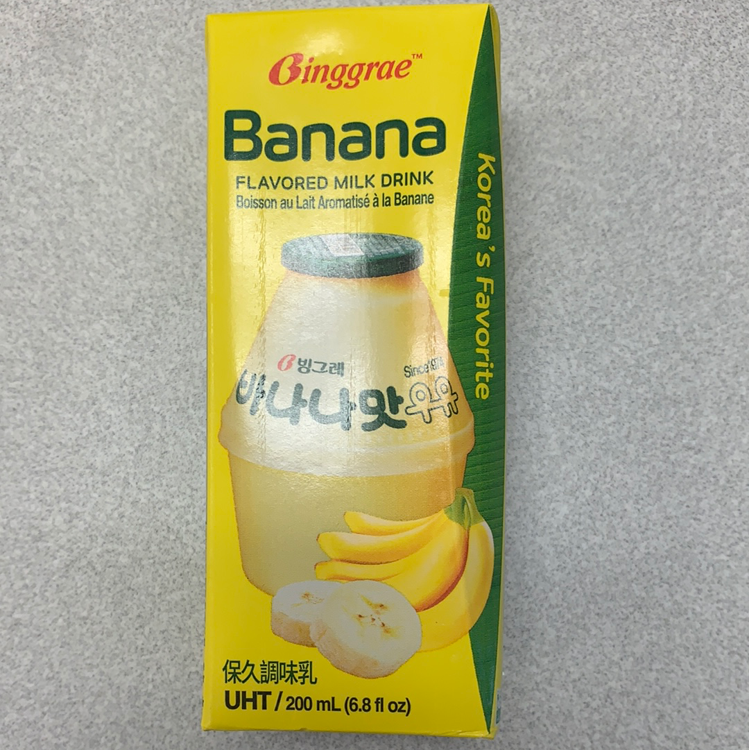 Binggrae banane milk drink 韩国香蕉牛奶 200mlx6