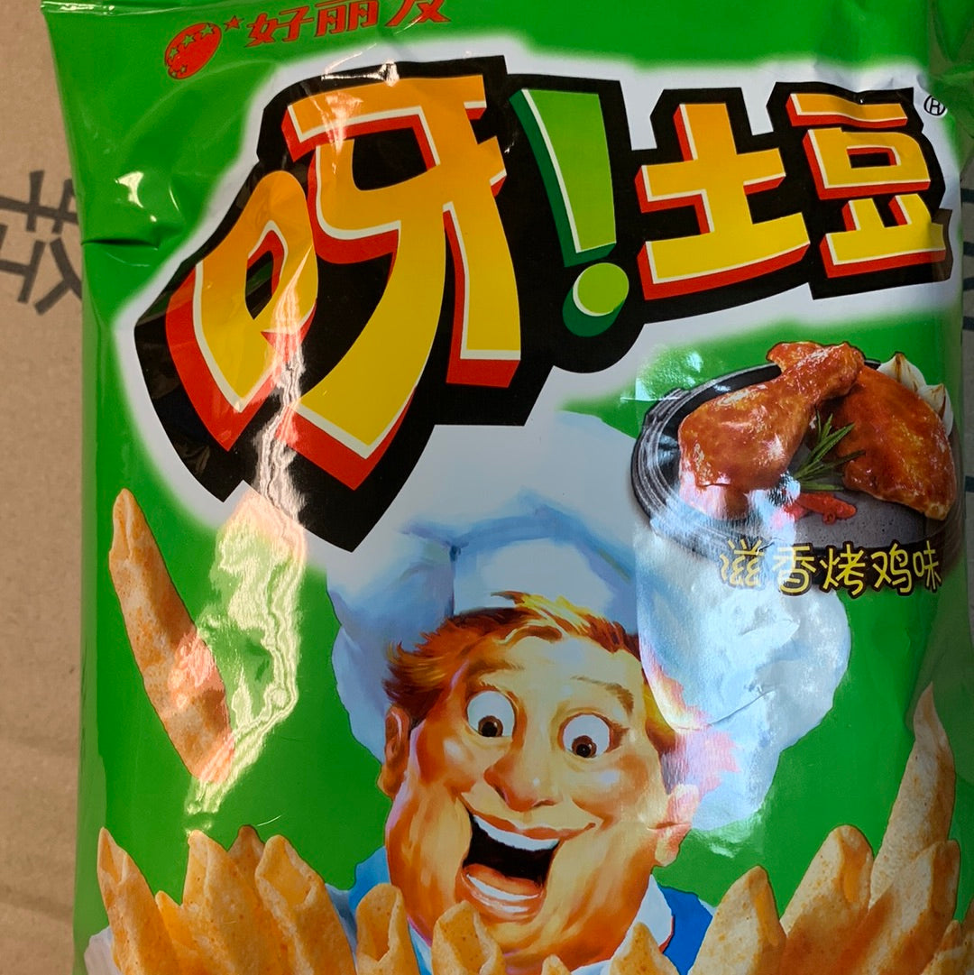 Chips de pomme de terre (saveur poulet BBQ) ORION 呀！土豆（滋香烤鸡味） 70g