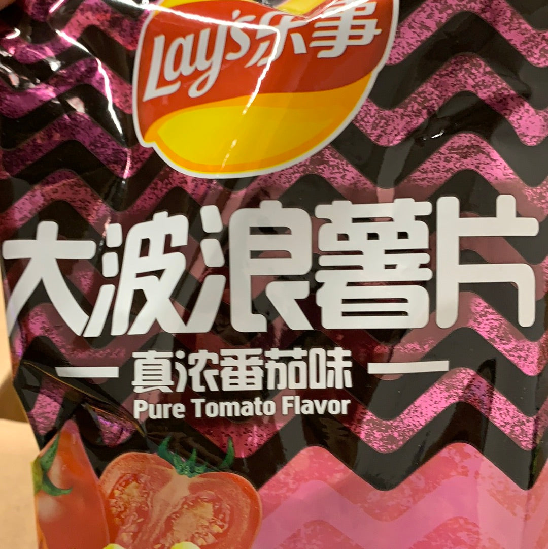 Croustilles(saveur tomate pure) Lay's 乐事 真浓番茄味 大波浪薯片
