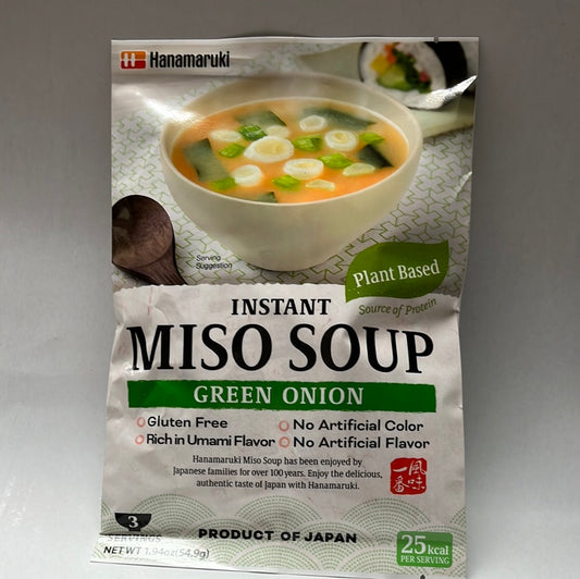 Soupe Miso Instantanée (oignon vert) HANAMARUKI 日本 青葱味增汤包 54.9g