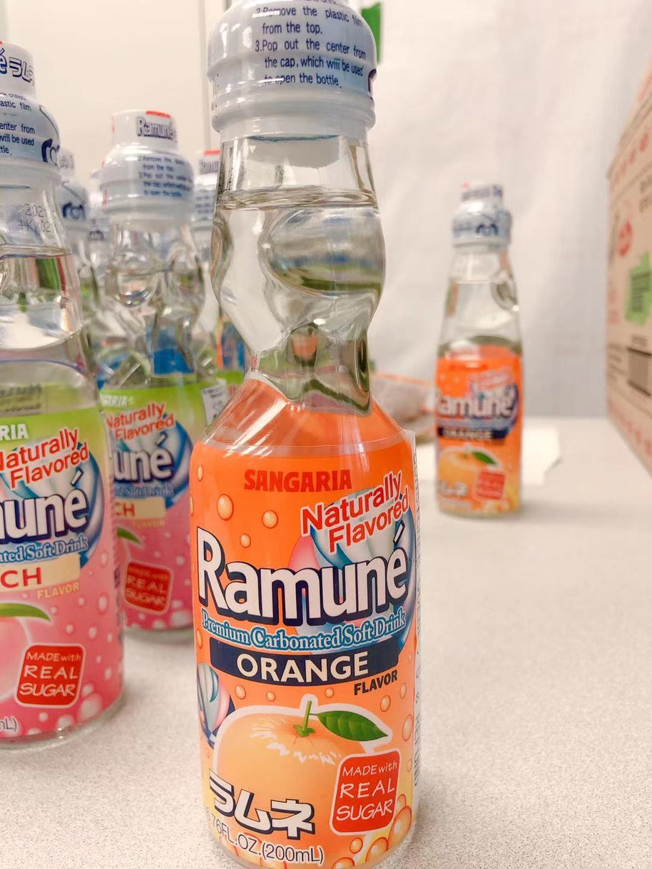 Ramuné japonais SANGARIA (saveur orange)日本波子汽水（甜橙味）