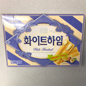 Couque d’asses (Halzenut Cream) CROWN 韩国 猫舌夹心饼干（榛子奶油味）128g