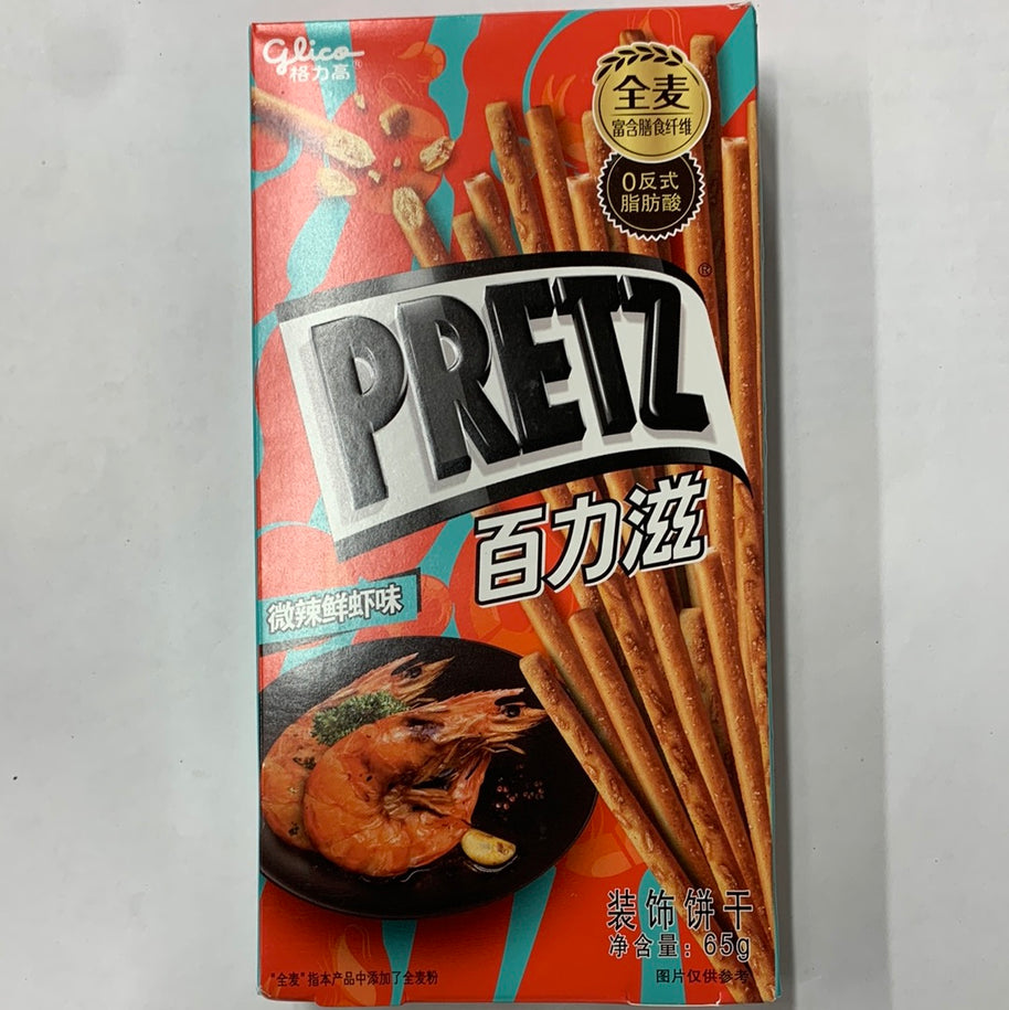 Pretz GLICO (crevettes épicées) 百奇饼干棒（微辣鲜虾味）