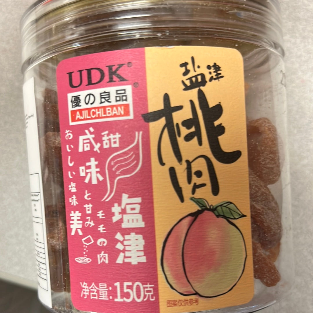 Pêche conservée UDK 盐津桃肉 150g