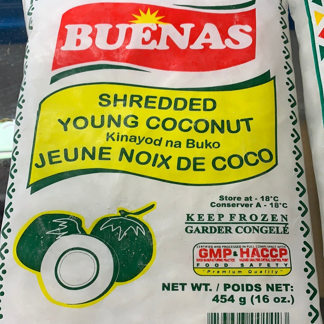 BUENAS shredded young coconut 454g