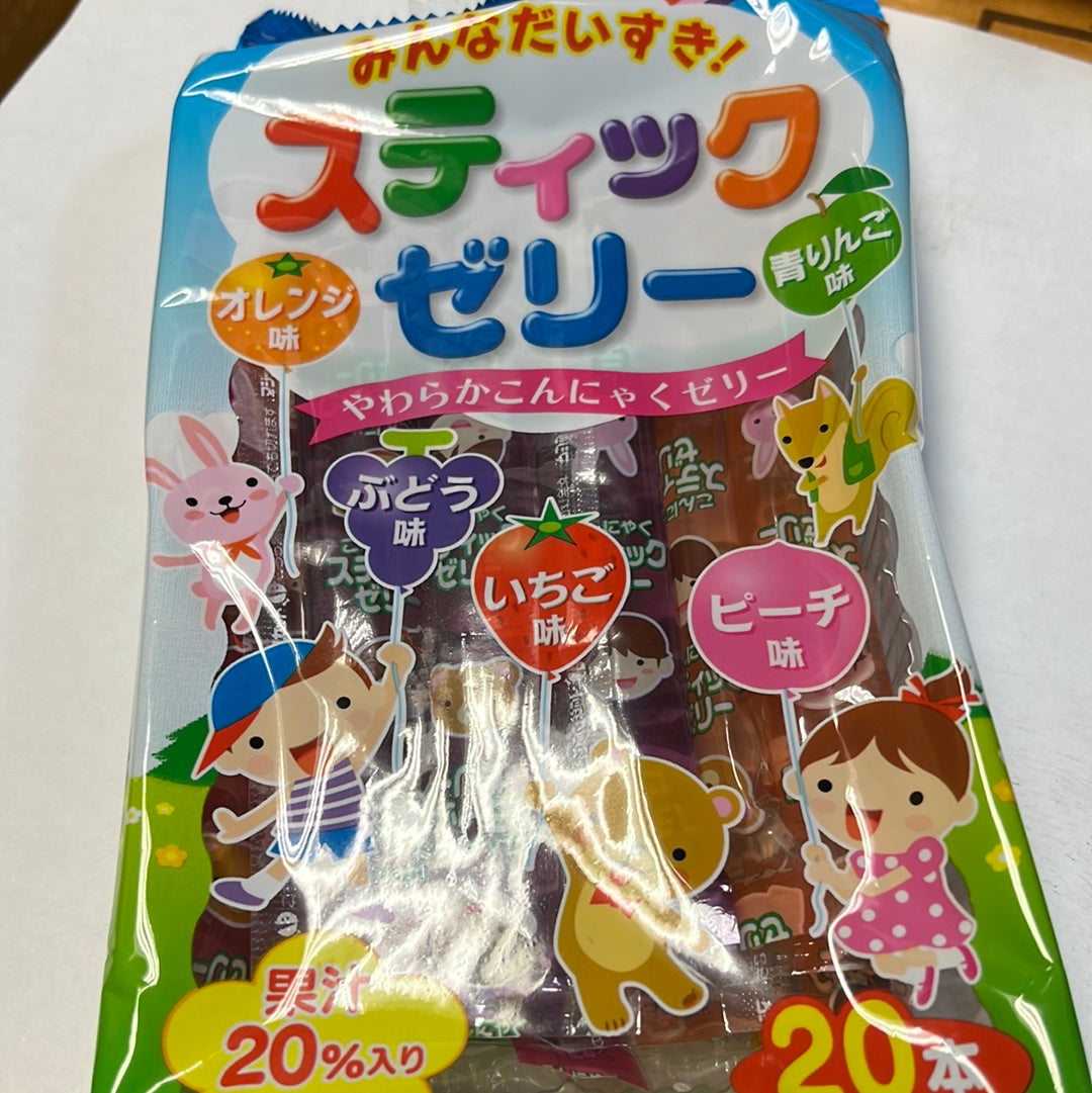 Jelly japonais (saveur fruits assortis) RIBON 日本混合果冻吸 20pc