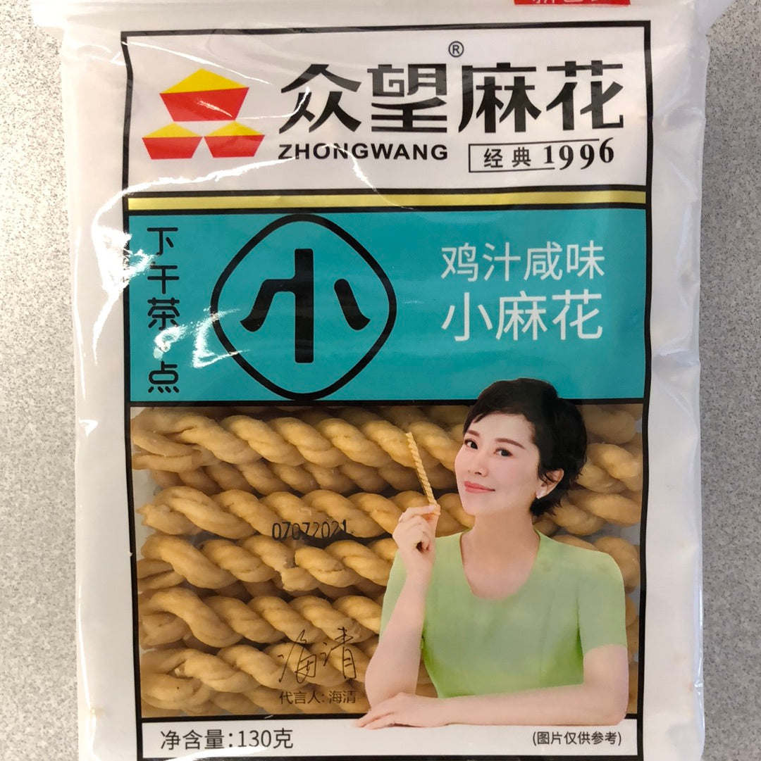 Twist de pâte frite (saveur de poulet) 众望麻花 鸡汁咸味小麻花