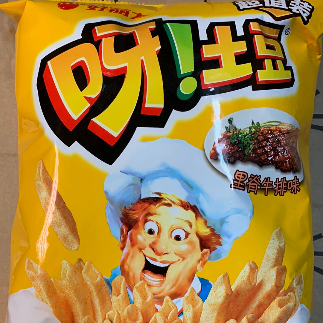 Chips de pomme de terre (saveur steak) ORION 呀！土豆（里脊牛排味） 130g