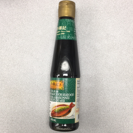 Sauce de soja assaisonnée pour fruits de merLKK-李锦记 蒸鱼豉油410mL