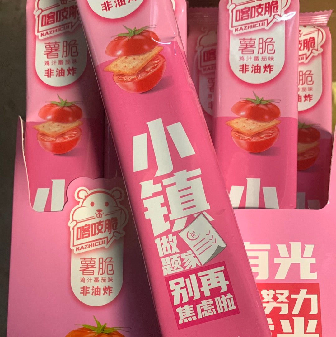 Chips Qiaqia (saveur de poulet au tomate) 51g 洽洽 韩式鸡汁番茄味 薯脆 51g