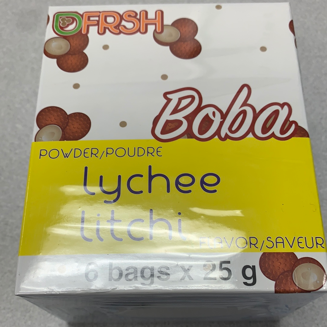 Poudre thé au lait BOBA(saveur litchi)25gx6