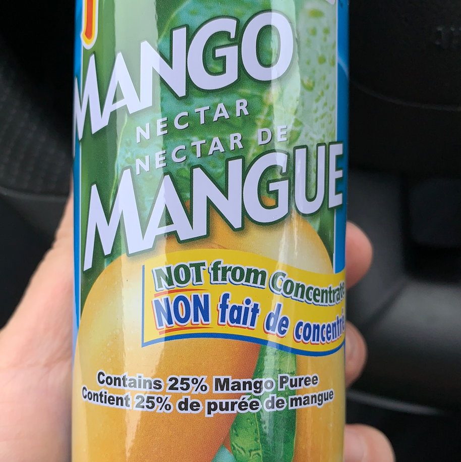 Pure mango nectar Philippine brand 250mL
