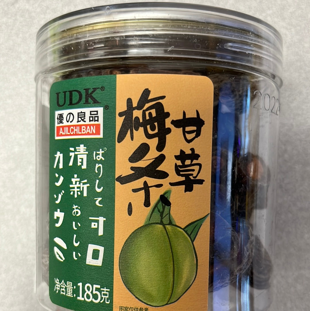 Prune conservée UDK 甘草梅条185g