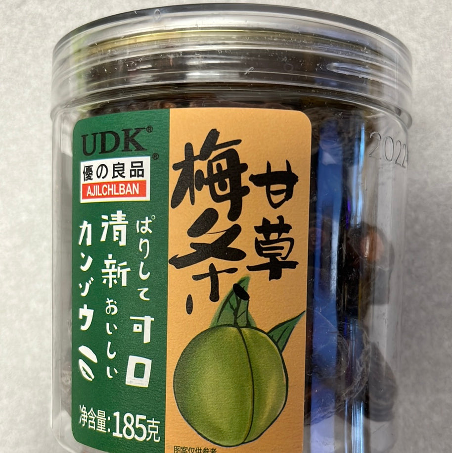 Prune conservée UDK 甘草梅条185g