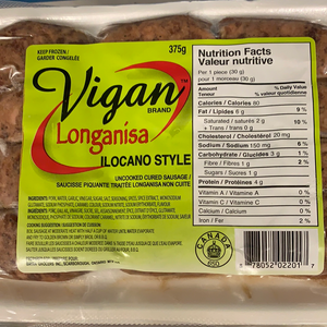 Vigan brand longanisa Ilocano style 375g