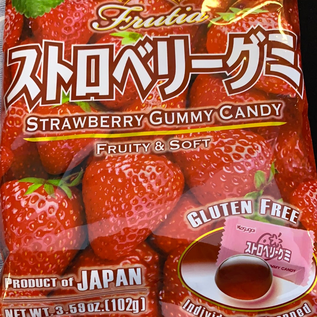 Bonbons japonais mous à la fraise Kasugai (sans gluten) 102g