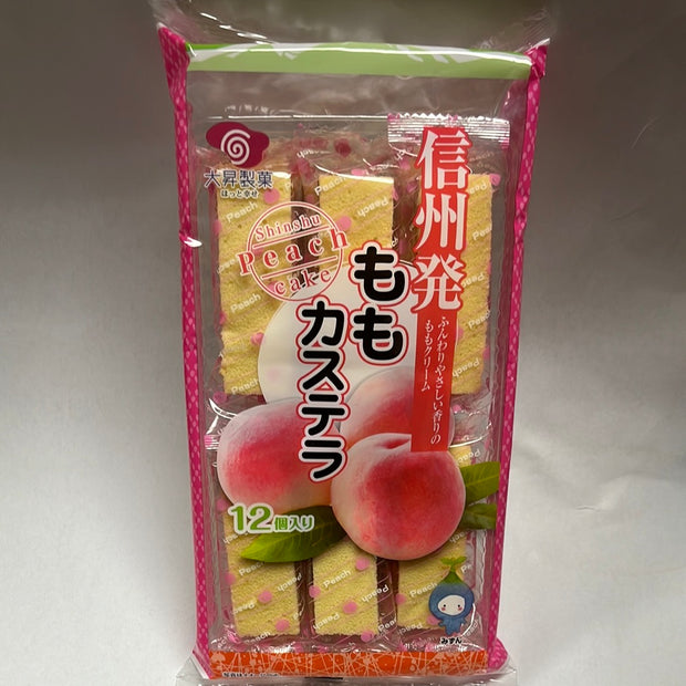 Gâteau japonais Castella au pêche  DAISHO 12pc日本 白桃蛋糕 180g
