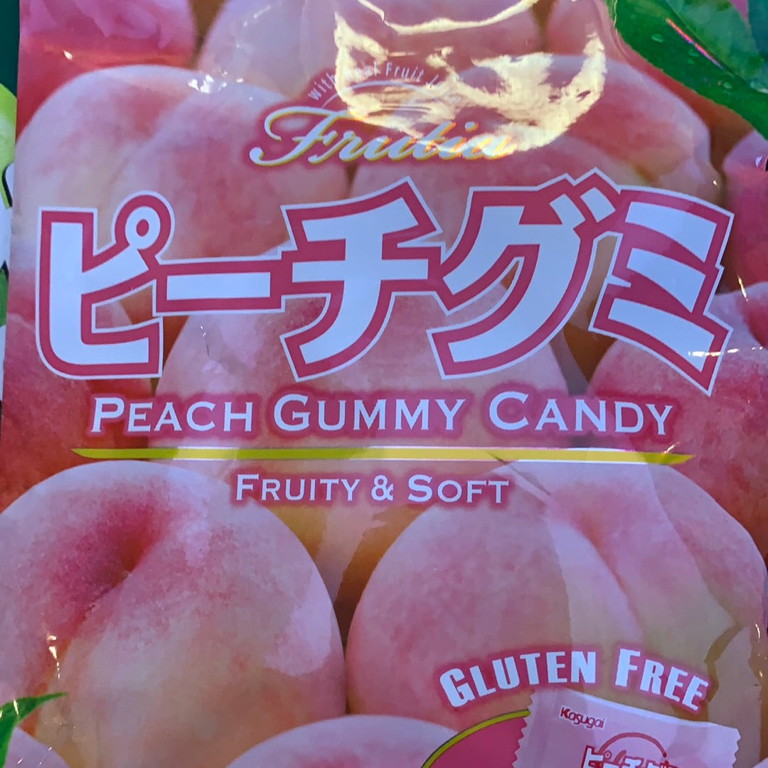Bonbons japonais mous à la pêche Kasugai (sans gluten) 107g