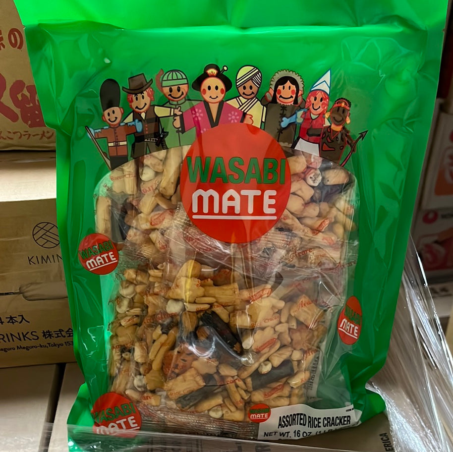 Craquelin de riz japonais WASABI MATE 453.6g