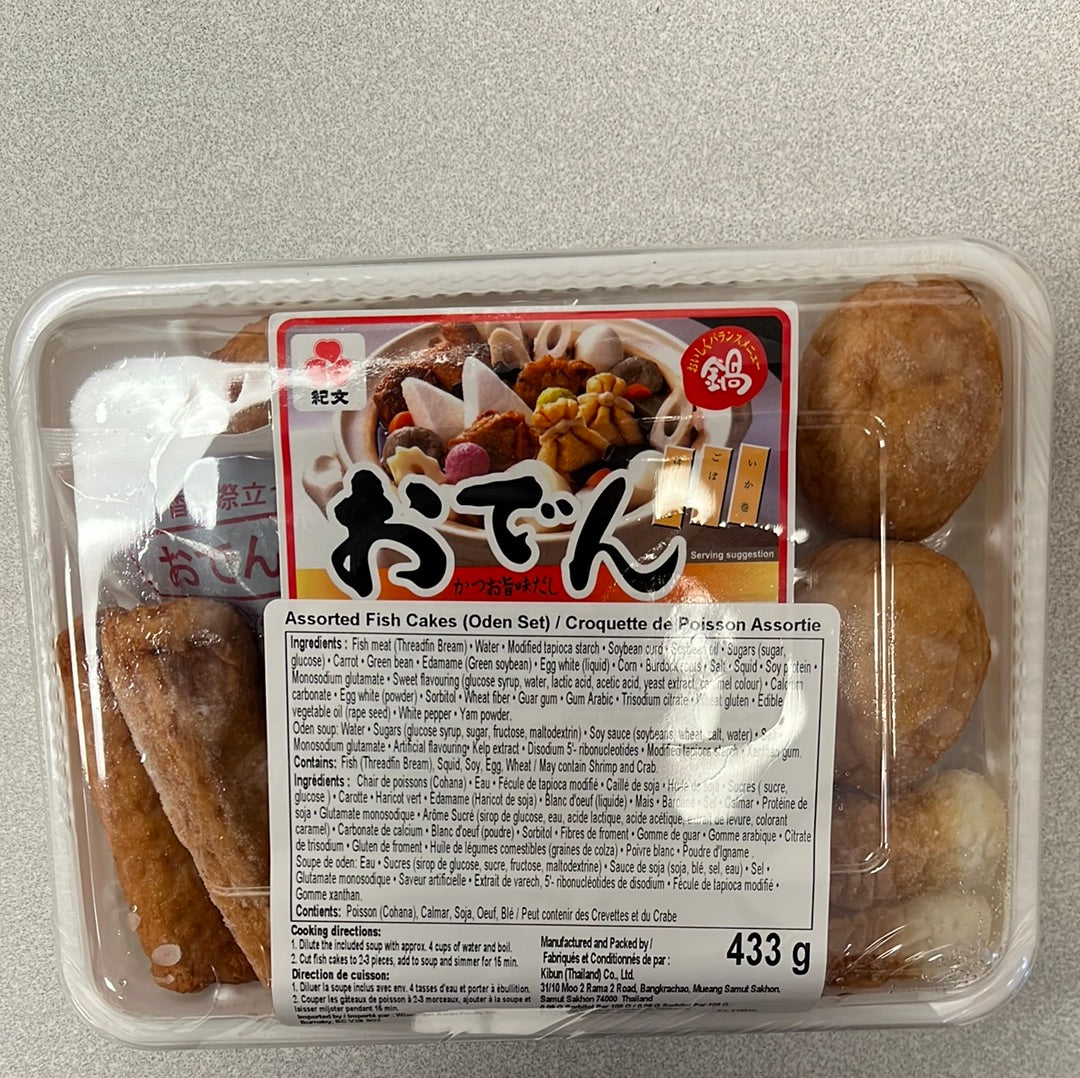 Croquettes de poisson assorties surgelées KIBUN ODEN SET 急冻 关东煮套餐433g