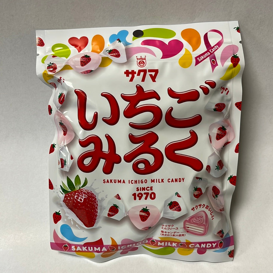 Bonbons aux fraises au lait SAKUMA 83g