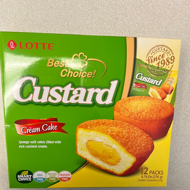 Lotte custard cream cake乐天蛋黄派 276g
