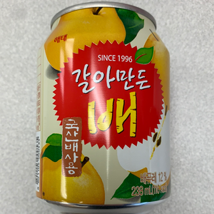 Boisson coréenne avec pulpe de poire 韩国 雪梨饮料238mL