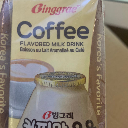 Binggrae coffee flavoured milk drink 韩国咖啡味牛奶 200mlx6