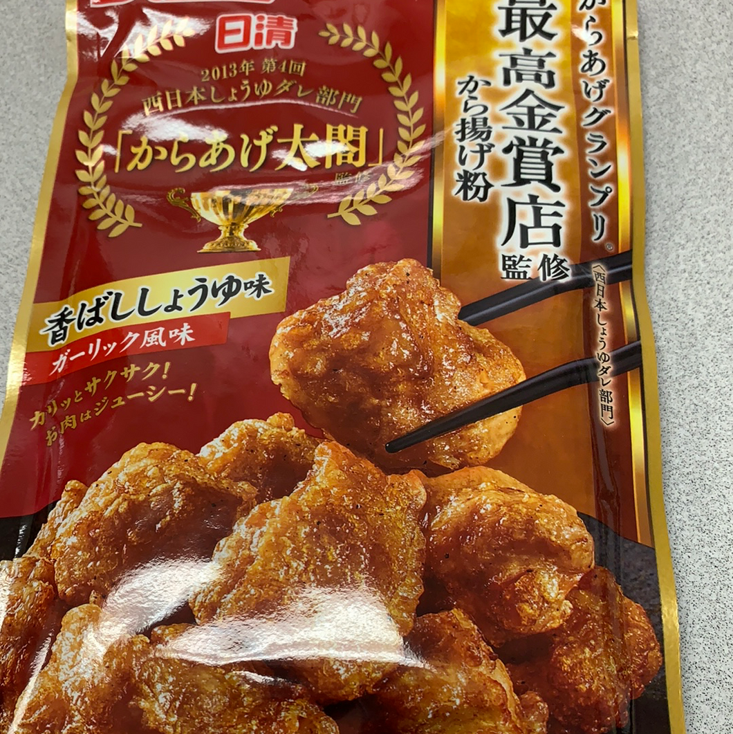 Poudre japonais pour le poulet frit(saveur sauce soja et ail)日清 酱油蒜味 炸雞粉 100g